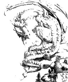 coloriage dragon observant les guerriers